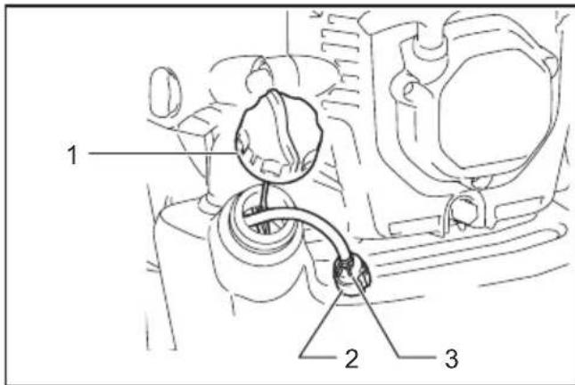 MAKITA EB5300TH - Cleaning the fuel filter - 1