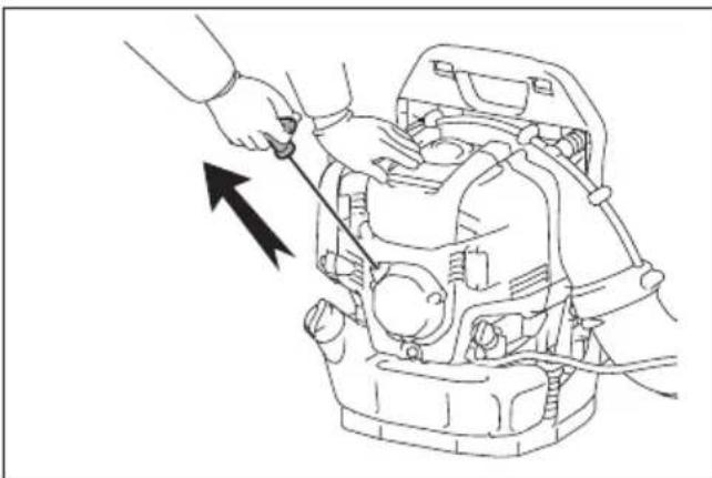 MAKITA EB5300TH - Starting up the blower - 2