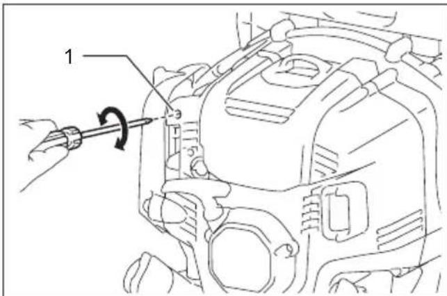 MAKITA EB5300TH - Justering af tomgangshastigheden - 1