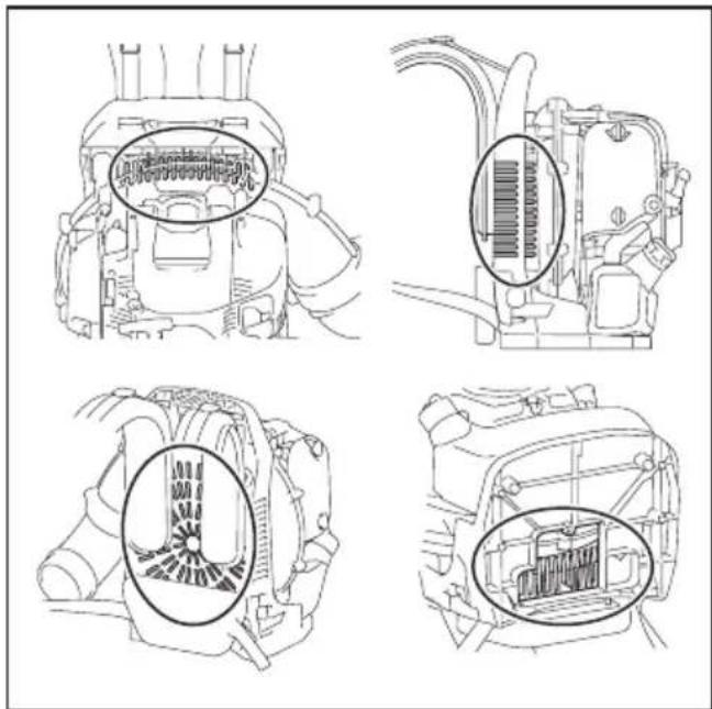 MAKITA EB5300TH - Nettoyage du moteur, de l'entrée d'air de refroidissement - 1
