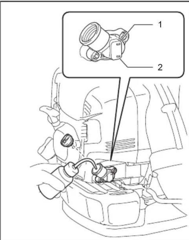 MAKITA EB5300TH - Checking and refill of engine oil - 1