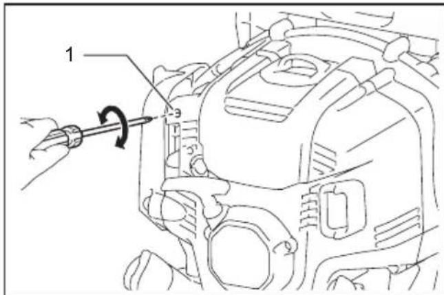 MAKITA EB5300TH - Rölanti hizinin ayarlanması - 1