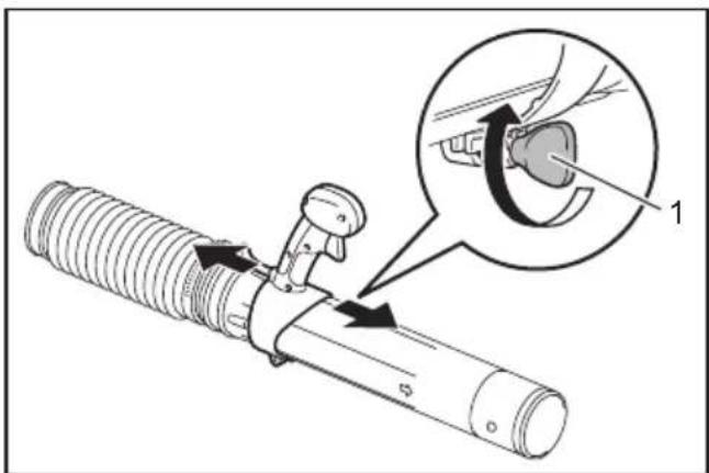 MAKITA EB5300TH - Einstellen der Position des Steuerhebels - 1