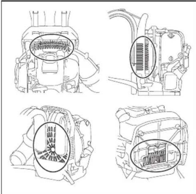 MAKITA EB5300TH - Pulizia del motore e della presa d'aria di raffreddamento - 1