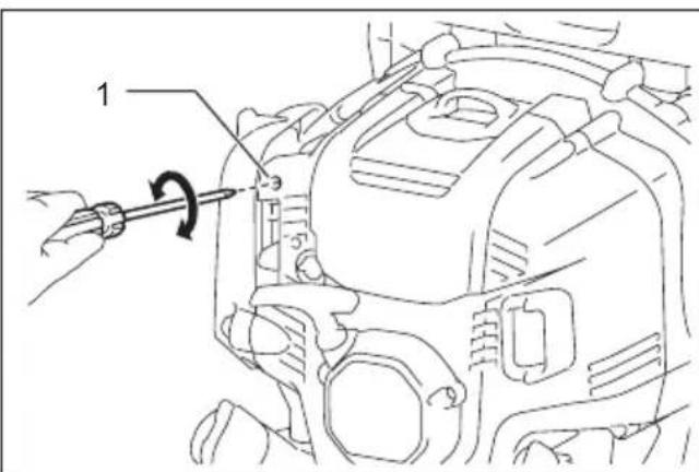 MAKITA EB5300TH - Regolazione del regime di minimo - 1