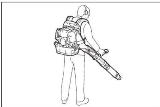 MAKITA EB5300TH - Operación del soplador - 1