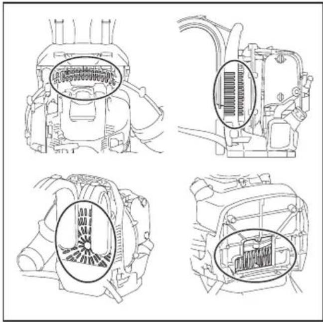 MAKITA EB5300TH - Reinigen von Motor, Kühllufteinlass - 1