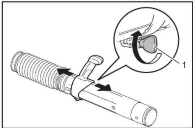 MAKITA EB5300TH - Adjusting the control lever position - 2