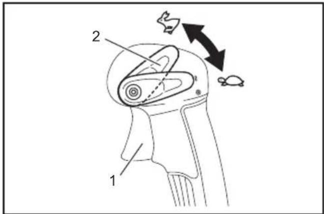 MAKITA EB5300TH - Adjusting the control lever position - 3