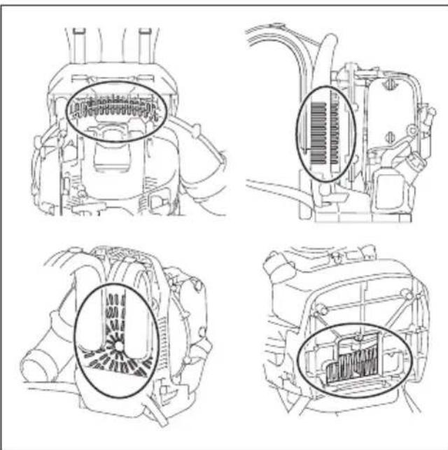 MAKITA EB5300TH - Rengøring af motor, køleluftåbning - 1