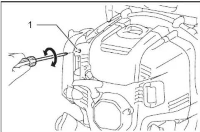 MAKITA EB5300TH - Ajuste da velocidade de ralenti - 1