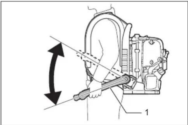 MAKITA EB5300TH - Einstellen der Position des Steuerhebels - 3