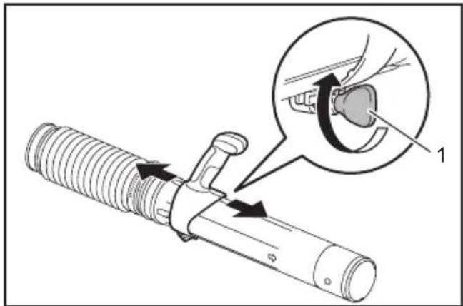 MAKITA EB5300TH - Einstellen der Position des Steuerhebels - 2