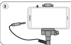 VIVANCO Mini Selfie Stick 3.5 mm - imination de I'emballage - 1