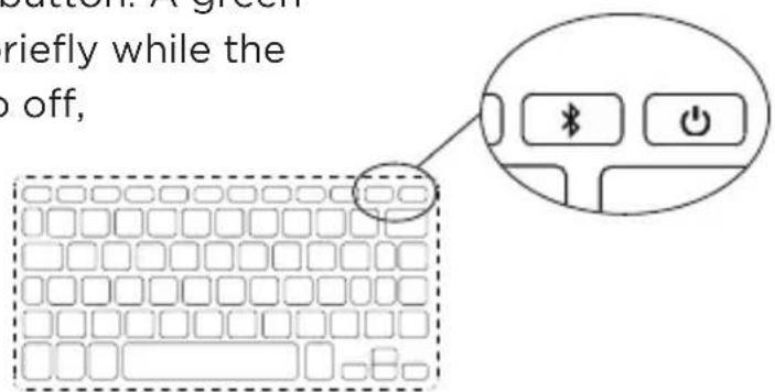 Zagg ID6ZFNBBF - POWERING ON AND OFF - 1