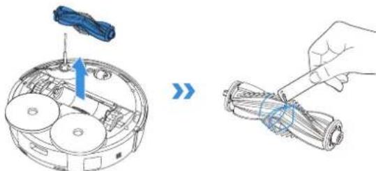 ECOVACS DEEBOT MINI - Rengora huvudborsten - 2