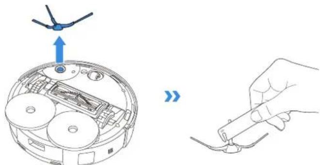 ECOVACS DEEBOT MINI - Huolla pääharja ja sivuharja - 5