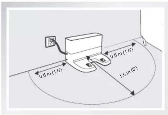 ECOVACS DEEBOT OZMO 610 - Positionnement de la station d'accueil - 1
