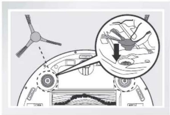 ECOVACS DEEBOT OZMO 610 - Installazione delle spazzole laterali - 1