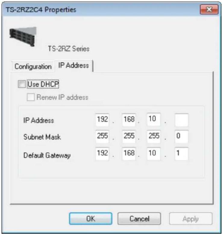 BUFFALO TeraStation TS7120r - Modification de l'adresse IP - 2