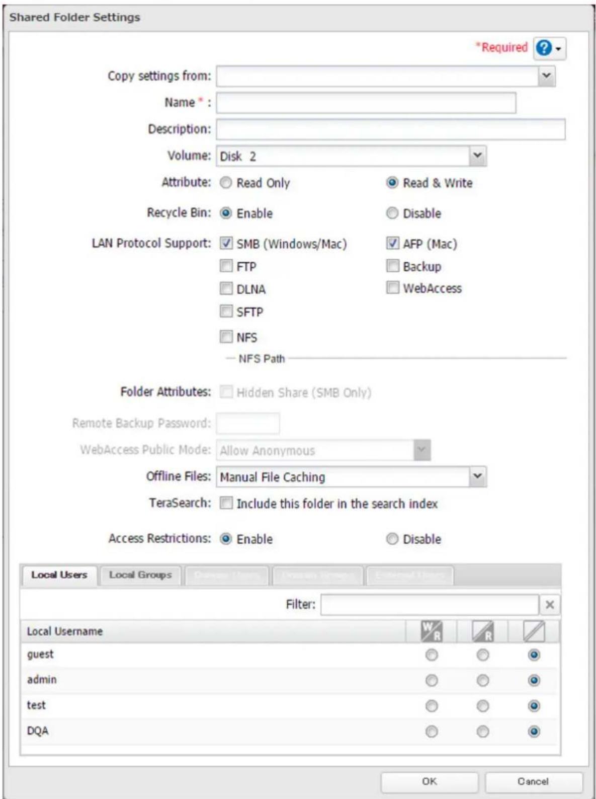 BUFFALO TeraStation TS7120r - Configure the desired settings, then click [OK]. - 1