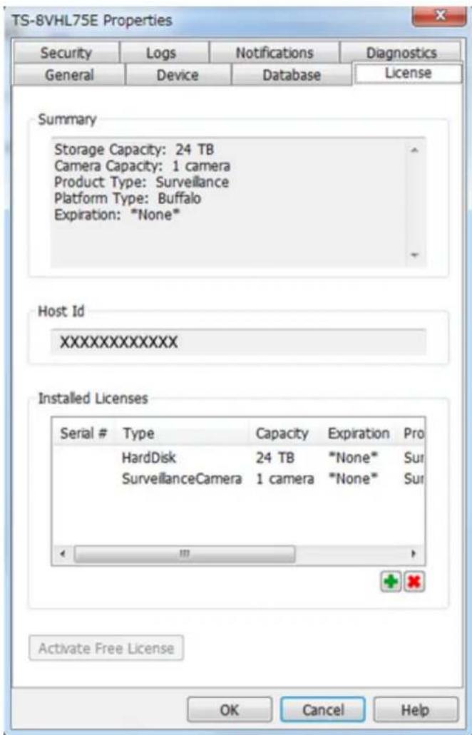 BUFFALO TeraStation TS7120r - Ouvrez l'onglet [License], puis cliquez sur [Activate Free License]. - 2