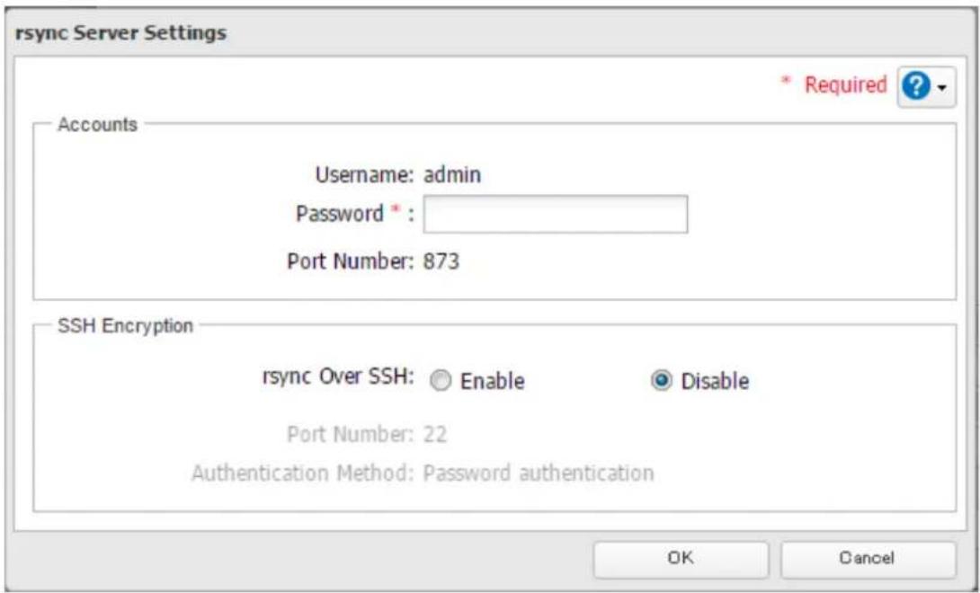 BUFFALO TeraStation 5810DN - Cliquez sur « rsync ». - 2