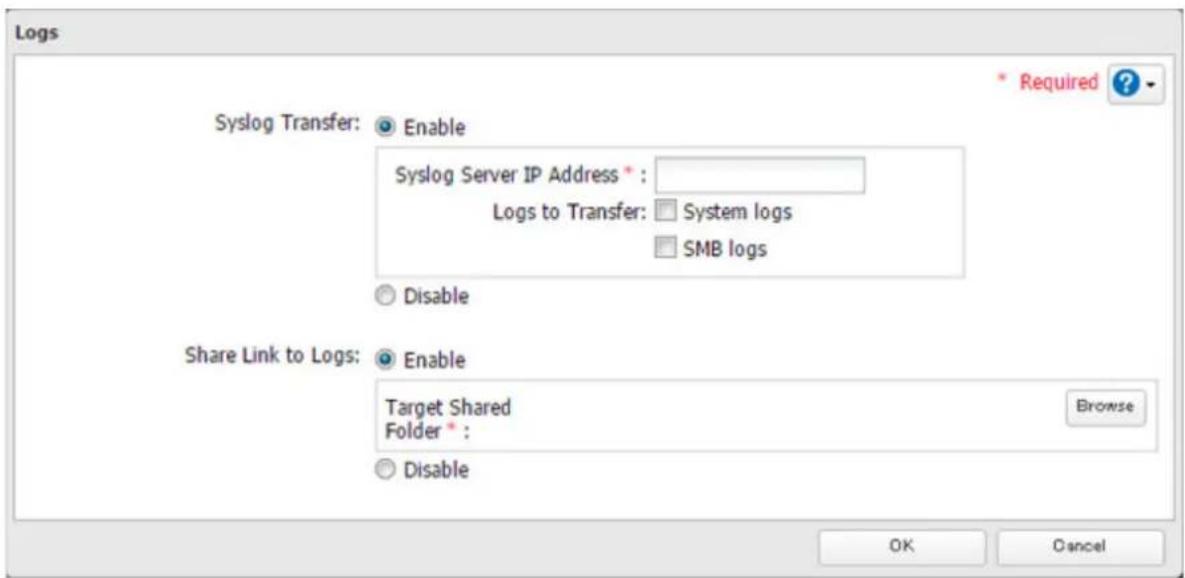 BUFFALO TeraStation 5810DN - Transfert des fichiers journaux vers le serveur Syslog - 4