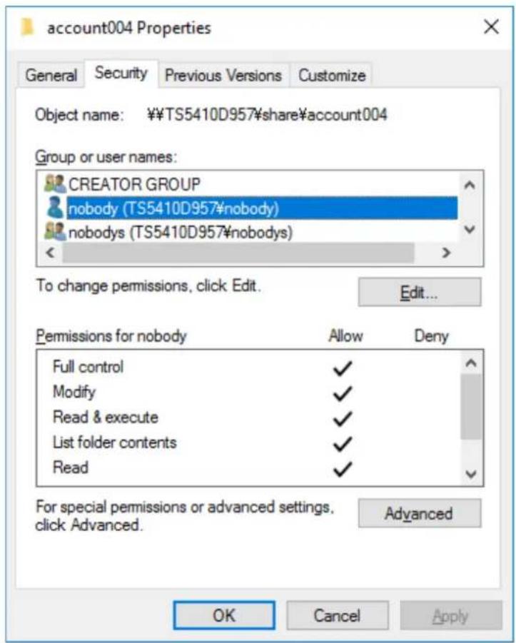 BUFFALO TeraStation 5810DN - Activation des restrictions d'accès aux sous-dossiers - 5