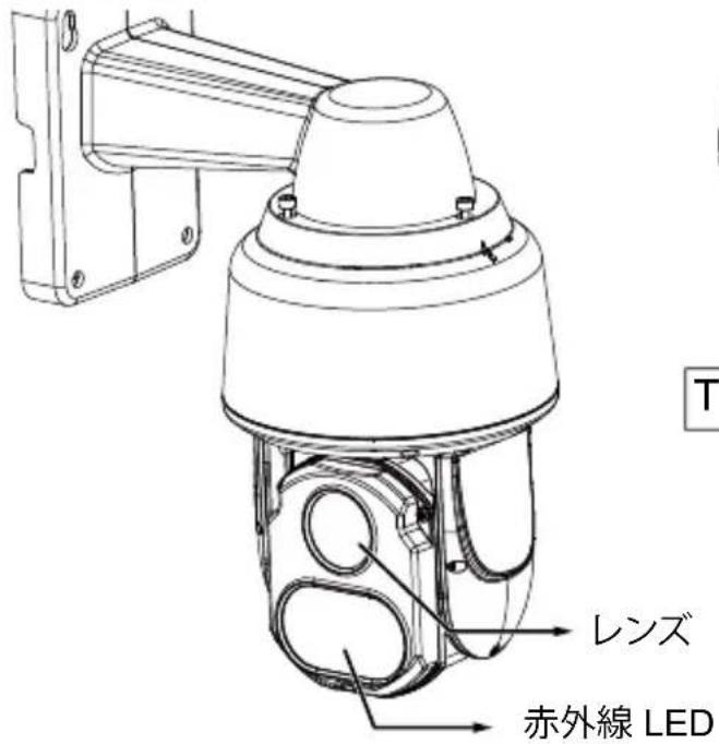 Vivotek SD9364EH - 各部名称 - 1