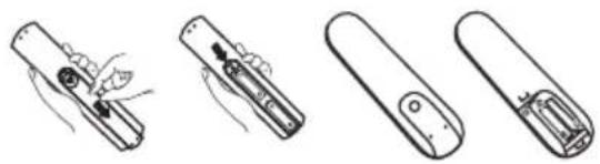 TESLA 49S901SUS - Inserire batterie nel telecomando - 1