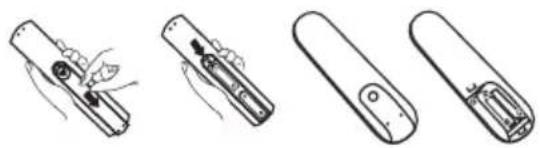 TESLA 49S901SUS - Installer la pile de la télécommande - 1