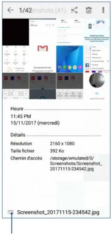 1/42 enshots (41) Heure 11:45 PM 15/11/2017 (mercredi) Détails Résolution 2160 x 1080 Taille fichier 392 Ko Chemin d'accès /storage/emulated/0/ Screenshots/Screenshot_ 20171115-234542.jpg Screenshot_20171115-234542.jpg