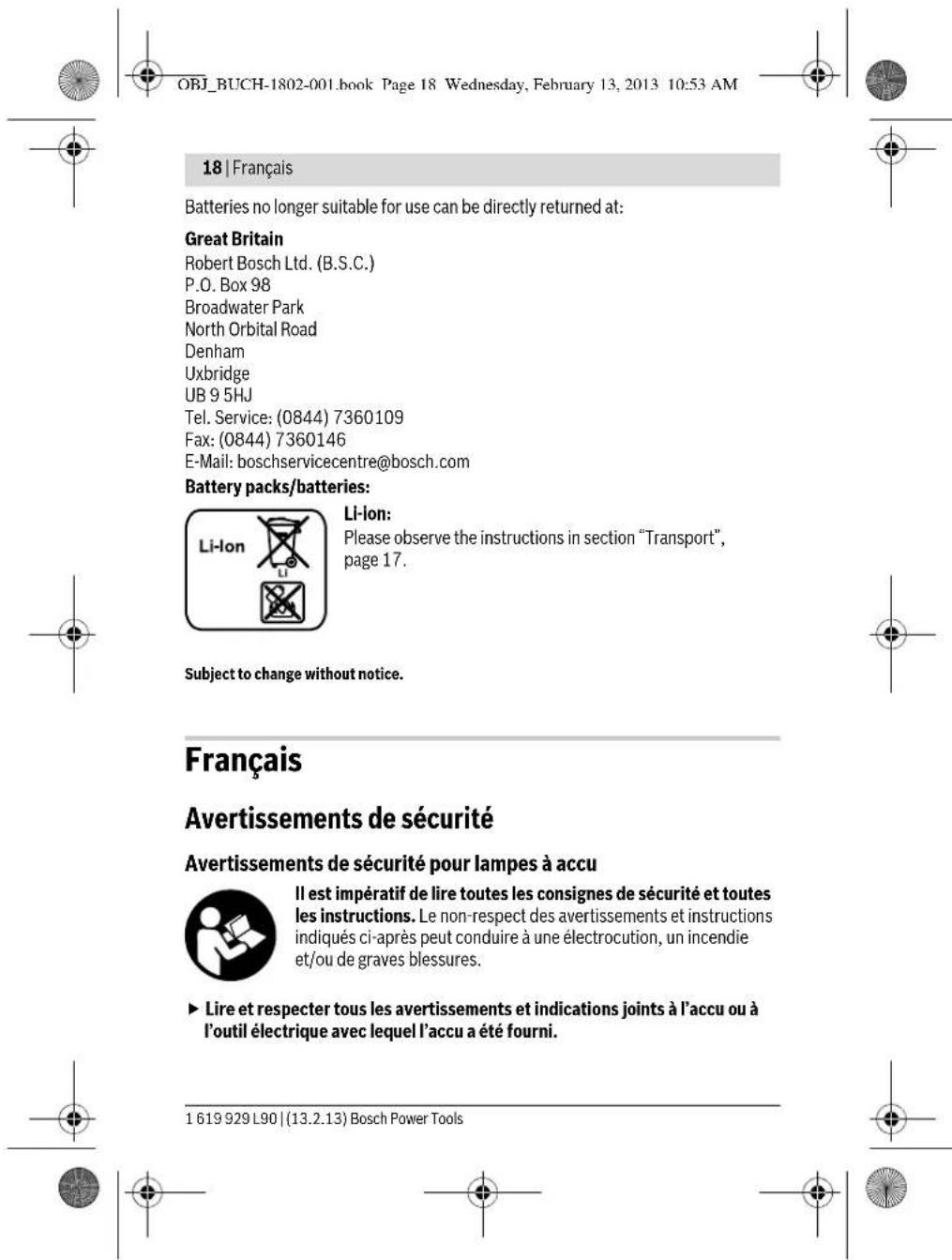 BOSCH EasyLamp 12 - Only for EC countries: - 4