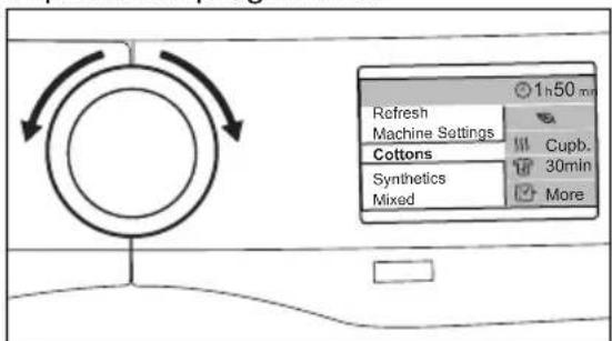 ELECTROLUX TWSL6IE300 - Impostazione di un programma - 1