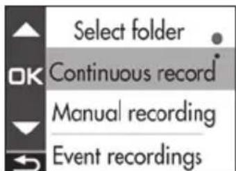 KENWOOD DRV410 - Use the [] / [] buttons to select the folder you wish to play and then press the [MENU/OK] button. - 2