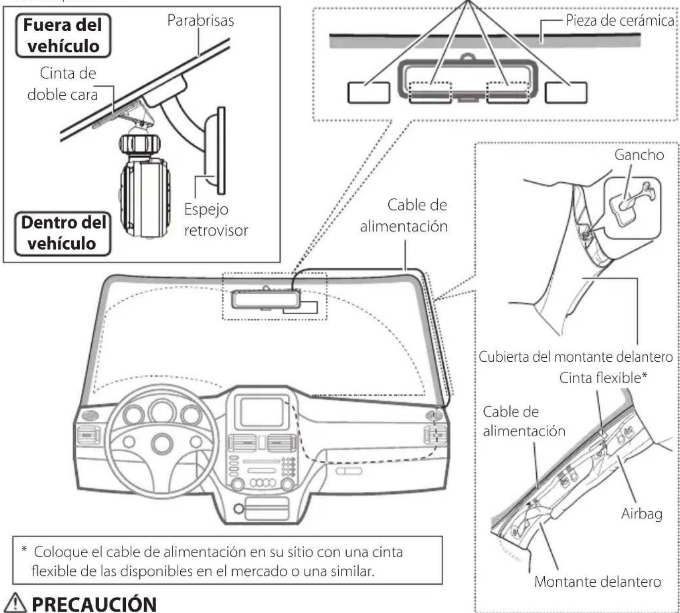 KENWOOD DRV410 - Posición de instalación recomendada - 1