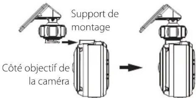 KENWOOD DRV410 - Fixez l'appareil sur le support de montage. (accessoire) - 1