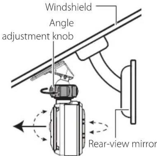 KENWOOD DRV410 - Adjust the installation angle of the device and then fix the device in place. - 2