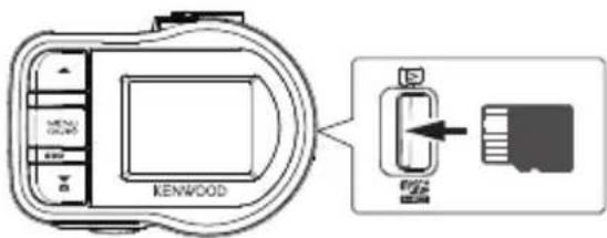 KENWOOD DRV410 - Inserting and Removing an SD Card - 1