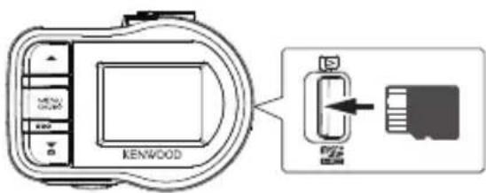 KENWOOD DRV410 - Insertion et retrait d'une carte SD - 1