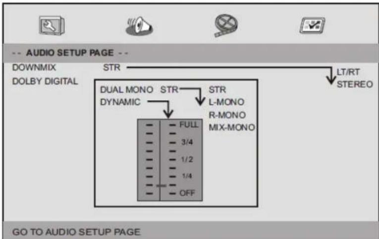 LENCO DVP911 - Audio Setup Page - 1