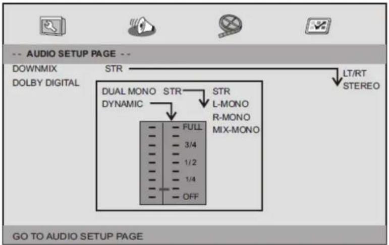 LENCO DVP911 - Page Configuration audio - 1