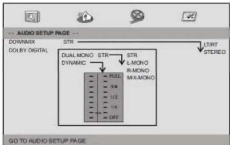 LENCO DVP1010 - Page Configuration audio - 1