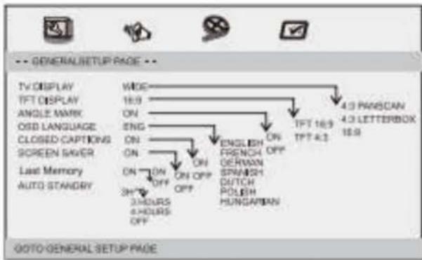 LENCO DVP1010 - Page Configuration Générale - 1
