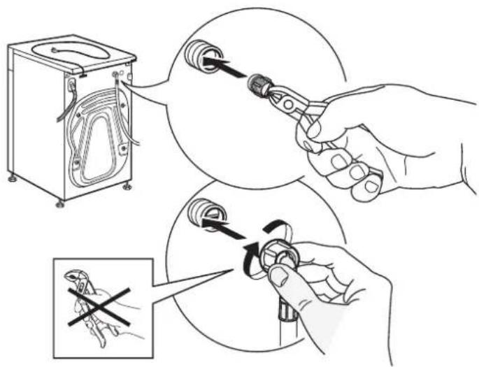 WHIRLPOOL AWG 912 SPRO - PULIZIA DEI FILTRI NEL TUBO DI CARICO DELL'ACQUA - 4