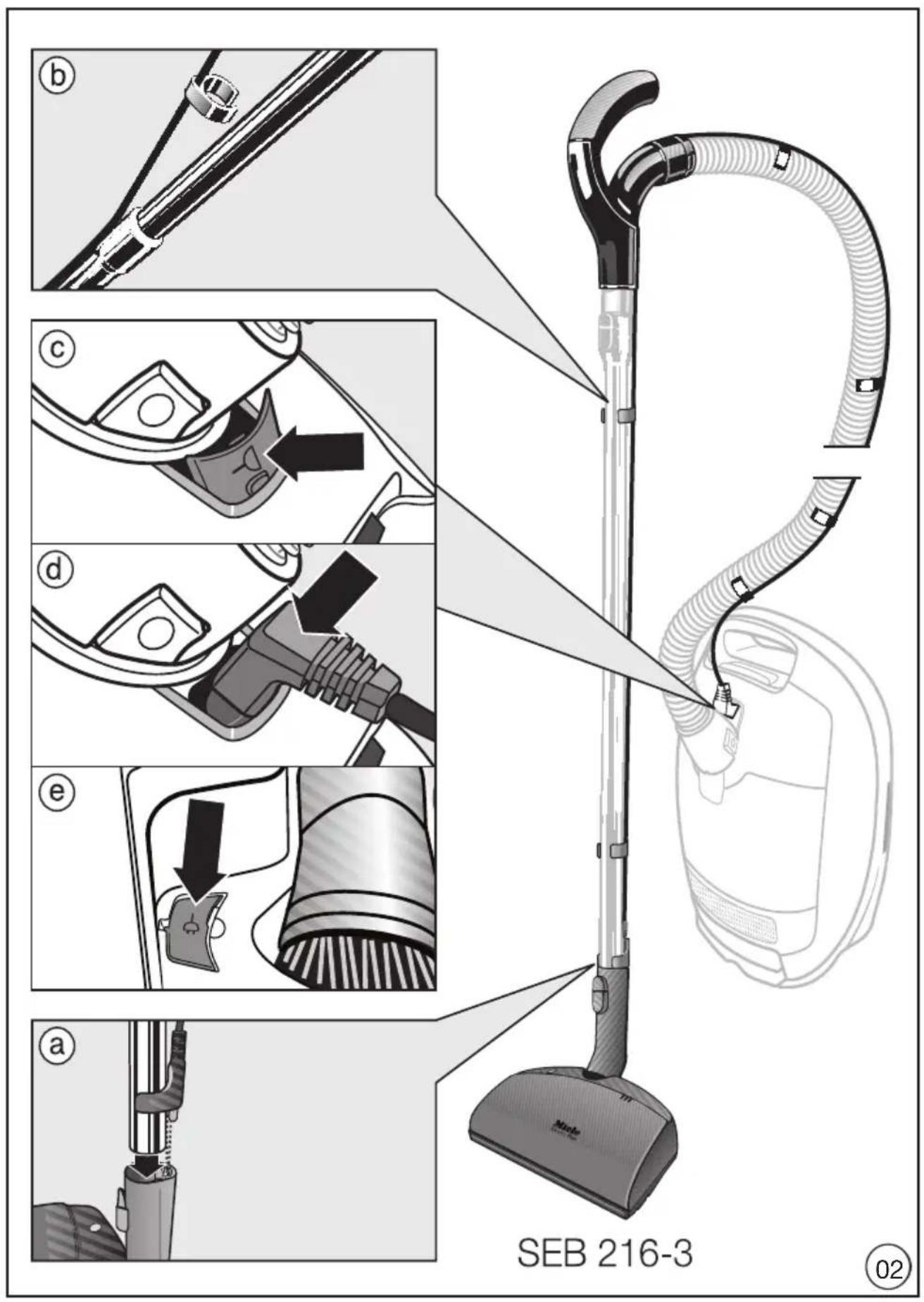 MIELE SEB 2162 - Wymiana przewodu przyłączeniowego - 2