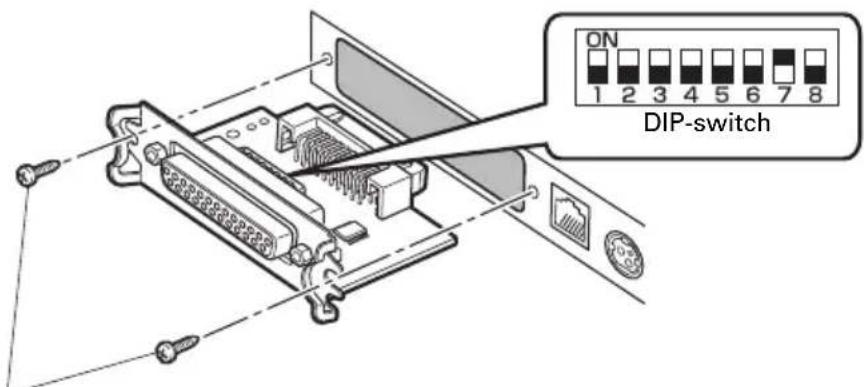 CITIZEN CTS851II - Configurazione del DIP-switch sulla schedadell'interfaccia seriale - 1