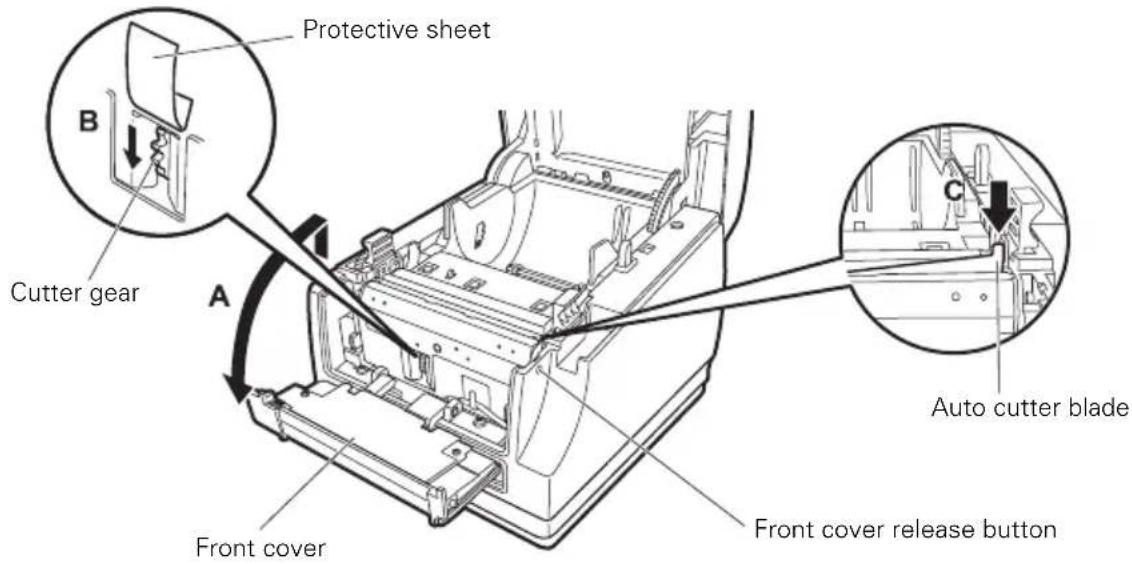CITIZEN CTS851II - Load a paper roll and close the paper cover. - 1