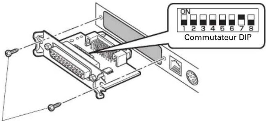 CITIZEN CTS801II - Réglage du commutateur DIP sur la carte d'interface série - 1